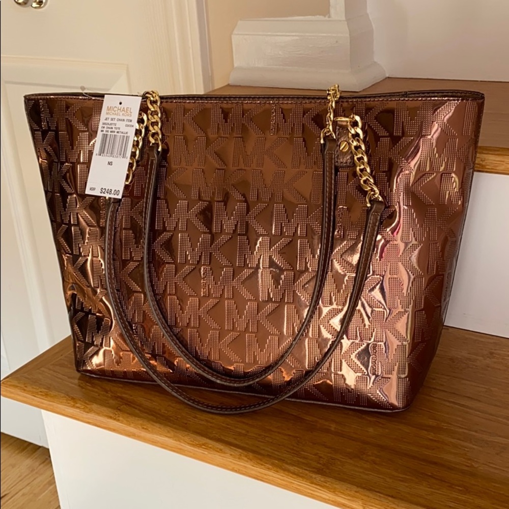 NWT Michael Kors Bronze Shoulder Bag